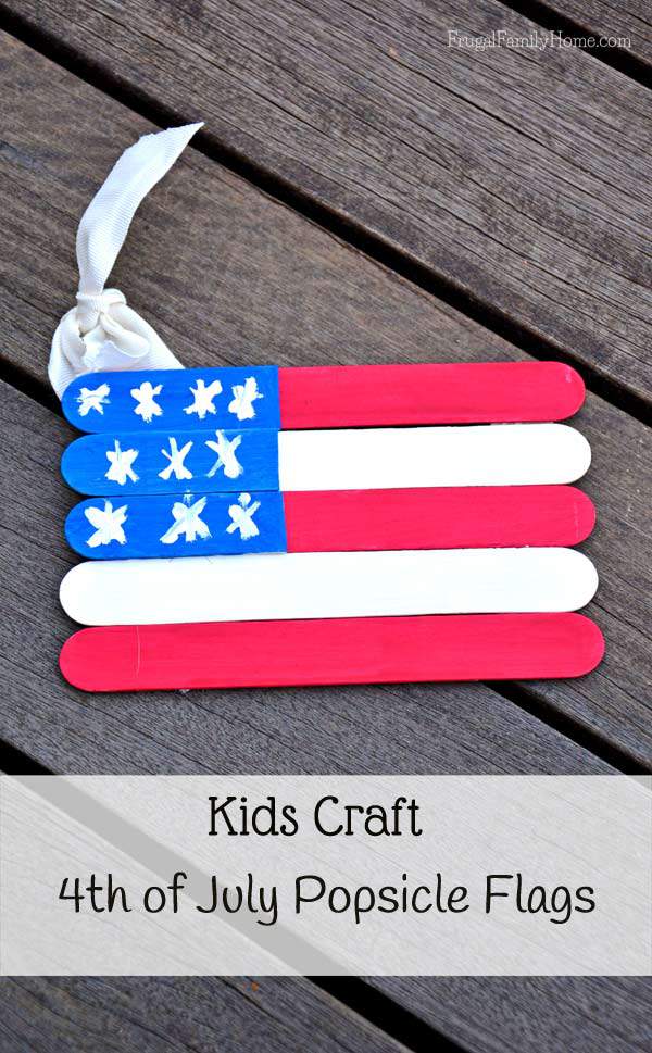 Kids Craft, 4th of July Flags, Frugal Family Home