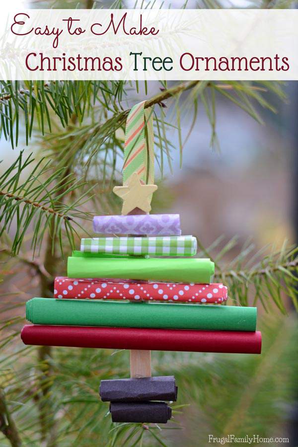 Easy and Cute Rolled Paper Christmas Tree Ornaments