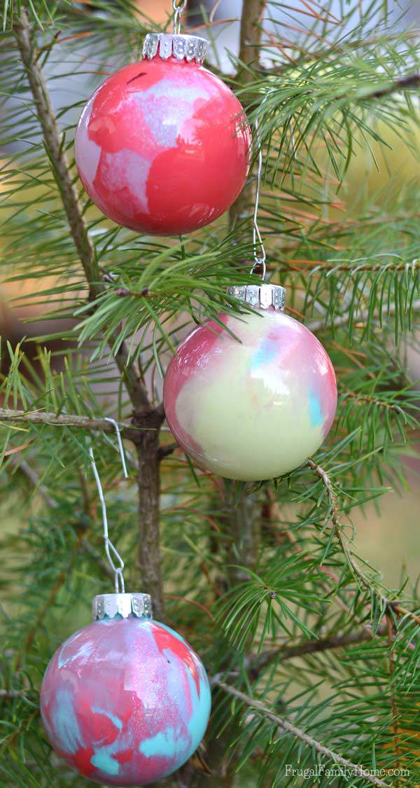 how to make your own swirled paint christmas ornaments how to make your own swirled paint christmas ornaments