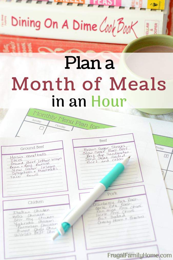 how to plan a month s worth of meals in about an hour how to meal plan for a month